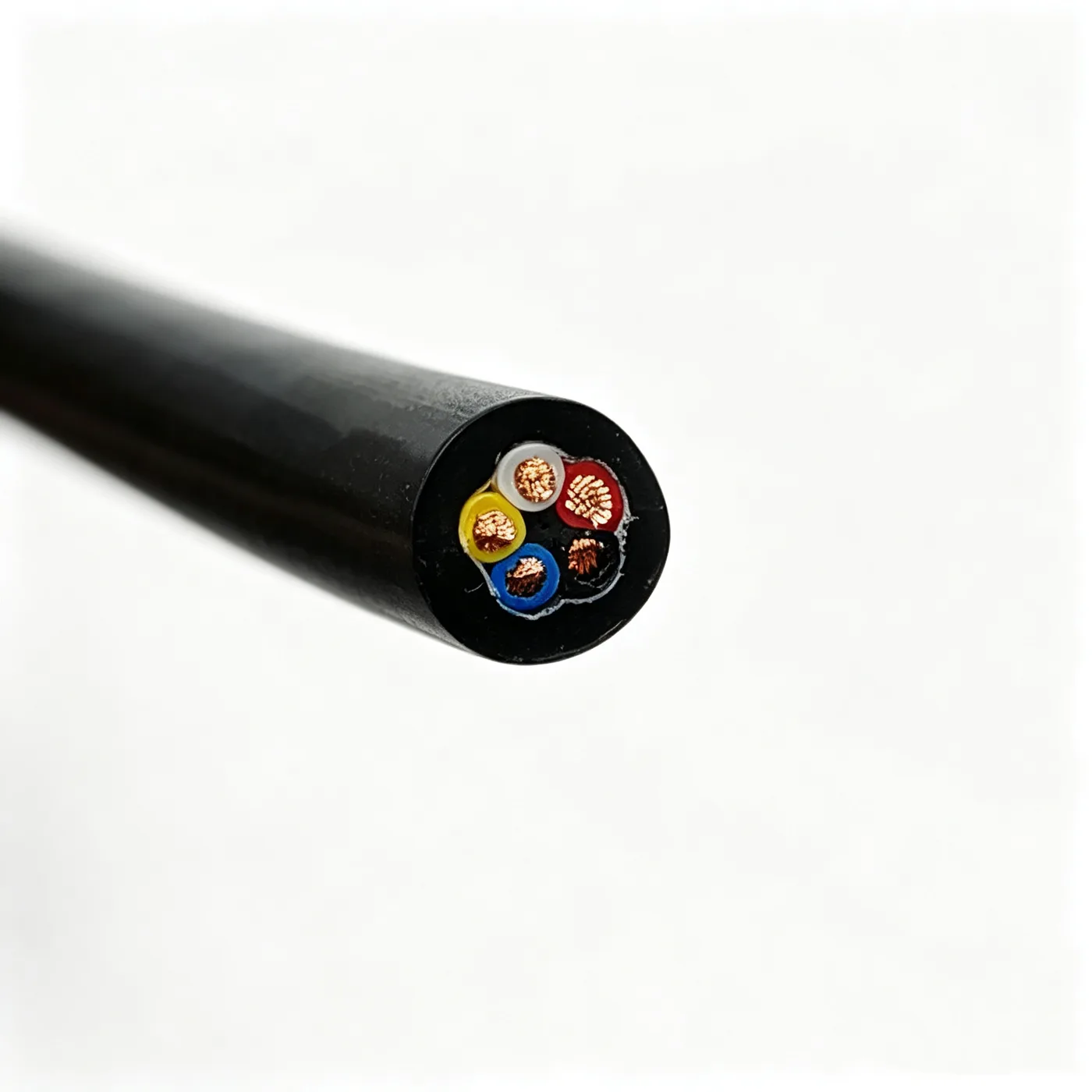 Watertight Cable 5x18AWG, Bare Copper, PVC Insulation, TPU Sheath, 7.6 mm