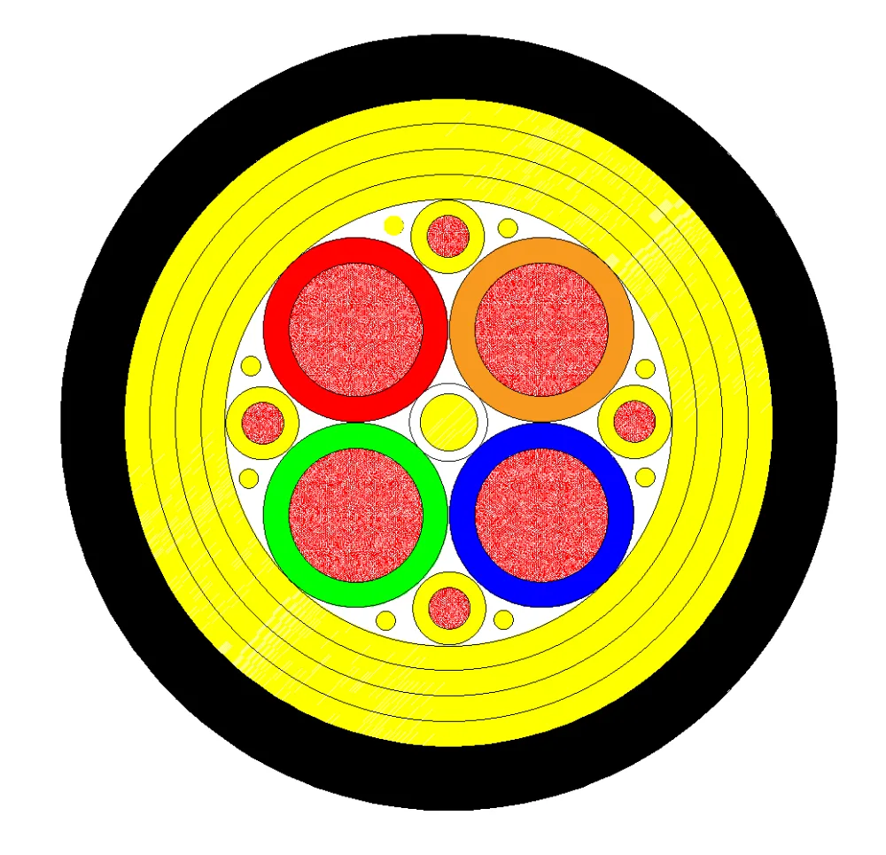 系留气球电缆 4×10+4×1.0-10000KG