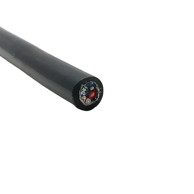 Watertight Optoelectric Hybrid Cable 2x1.0 mm2 + 3x2x0.2 mm2 + RG316, 12.5 mm