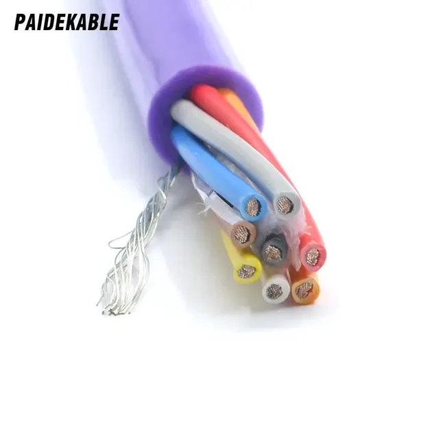 PDK81301-8×0.75 Underwater Power Cable, 8 Cores 0.75 mm², TPU Sheath, OD 9.9 mm